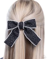 Paparazzi Accessories - Coquette Charm - Black Hairbow