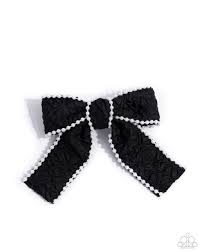 Paparazzi Accessories - Coquette Charm - Black Hairbow