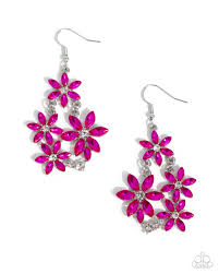 Paparazzi Accessories -  Floral Founder - Pink Earrings