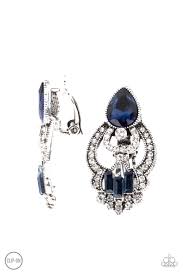 Paparazzi Accessories - Glamour Gauntlet - Blue Earrings