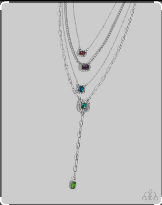 Paparazzi Accessories  - Dazzle And Stretch - Multi Colored Necklace