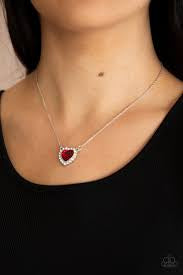 Paparazzi Accessories- Out of the Glitteryness of your Heart - Red Necklace