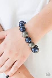 Paparazzi Accessories- Humble Hustle - Blue Bracelet