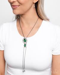 Paparazzi Accessories - London Layers - Green Necklace