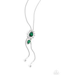 Paparazzi Accessories - London Layers - Green Necklace