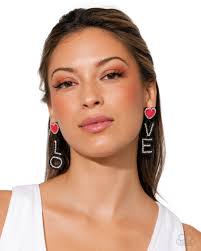 Paparazzi Accessories - Visible Valentines - Black Earrings