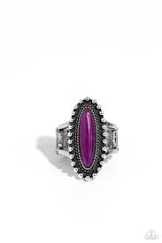 Paparazzi Accessories - Oblong Occasion - Purple Ring