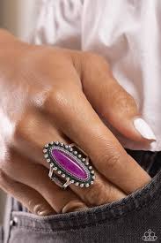 Paparazzi Accessories - Oblong Occasion - Purple Ring