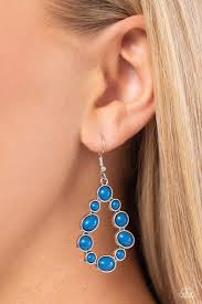 Paparazzi Accessories - POP-ular Party - Blue Earrings