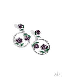 Paparazzi Accessories - ROSE to You - Purple Earrings