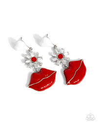 Paparazzi Accessories - Let Me Kiss You - Red Earrings