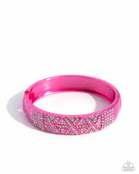 Paparazzi Accessories - Refulgent Rebel - Pink Bracelet