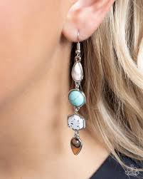 Paparazzi Accessories - Singular Stones - Multi Colored Earrings