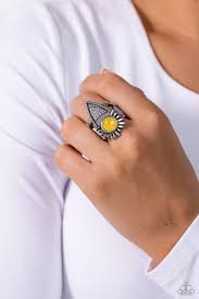 Paparazzi Accessories - Solstice Scene - Yellow Ring