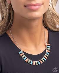 Paparazzi Accessories - Stony Shimmer - Blue Necklace