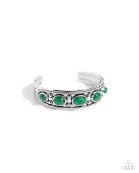 Paparazzi Accessories - Stony Surprise - Green Bracelet