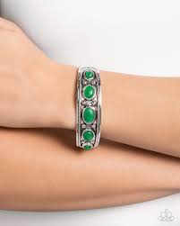 Paparazzi Accessories - Stony Surprise - Green Bracelet