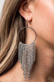 Paparazzi Accessories - Streamlined Shimmer - Black Earrings