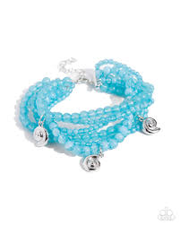 Paparazzi Accessories - Swirling Shopaholic - Blue Bracelet