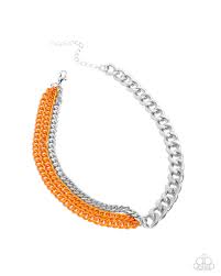 Paparazzi Accessories - Tinted Tension - Orange Neckace