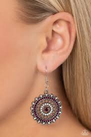 Paparazzi Accessories - Twinkly Translation - Purple Earrings