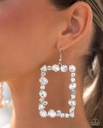 Paparazzi Accessories - Wishful Wardrobe - White Earrings