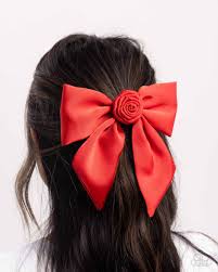 Paparazzi Accessories - Wistful Wonder - Red Hair-bow