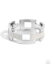 Paparazzi Accessories - Modern Merger - White Bracelet