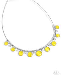 Paparazzi Accessories - Meticulous Majesty - Yellow Necklace