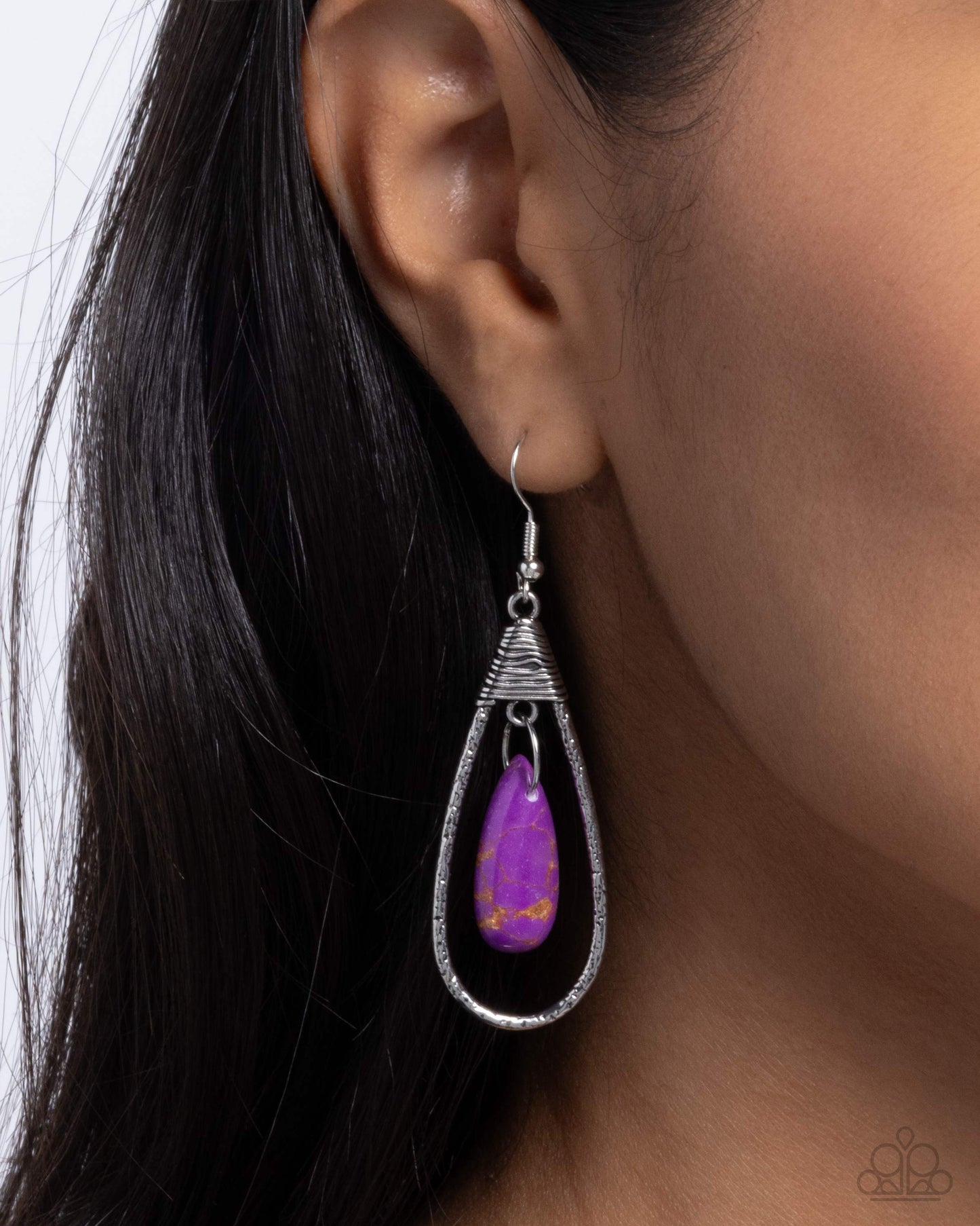 Paparazzi Accessories - Neatly Natural - Purple Earrings