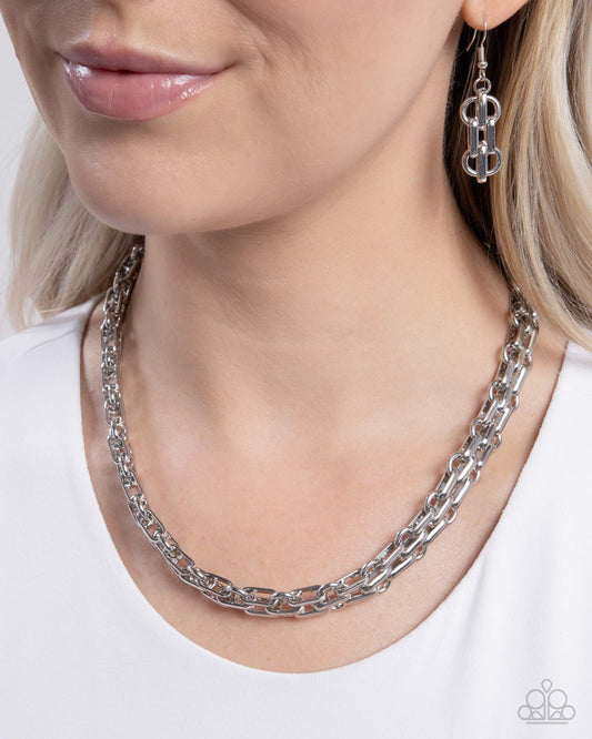 Paparazzi Accessories - Immaculate Industry - Silver Necklace