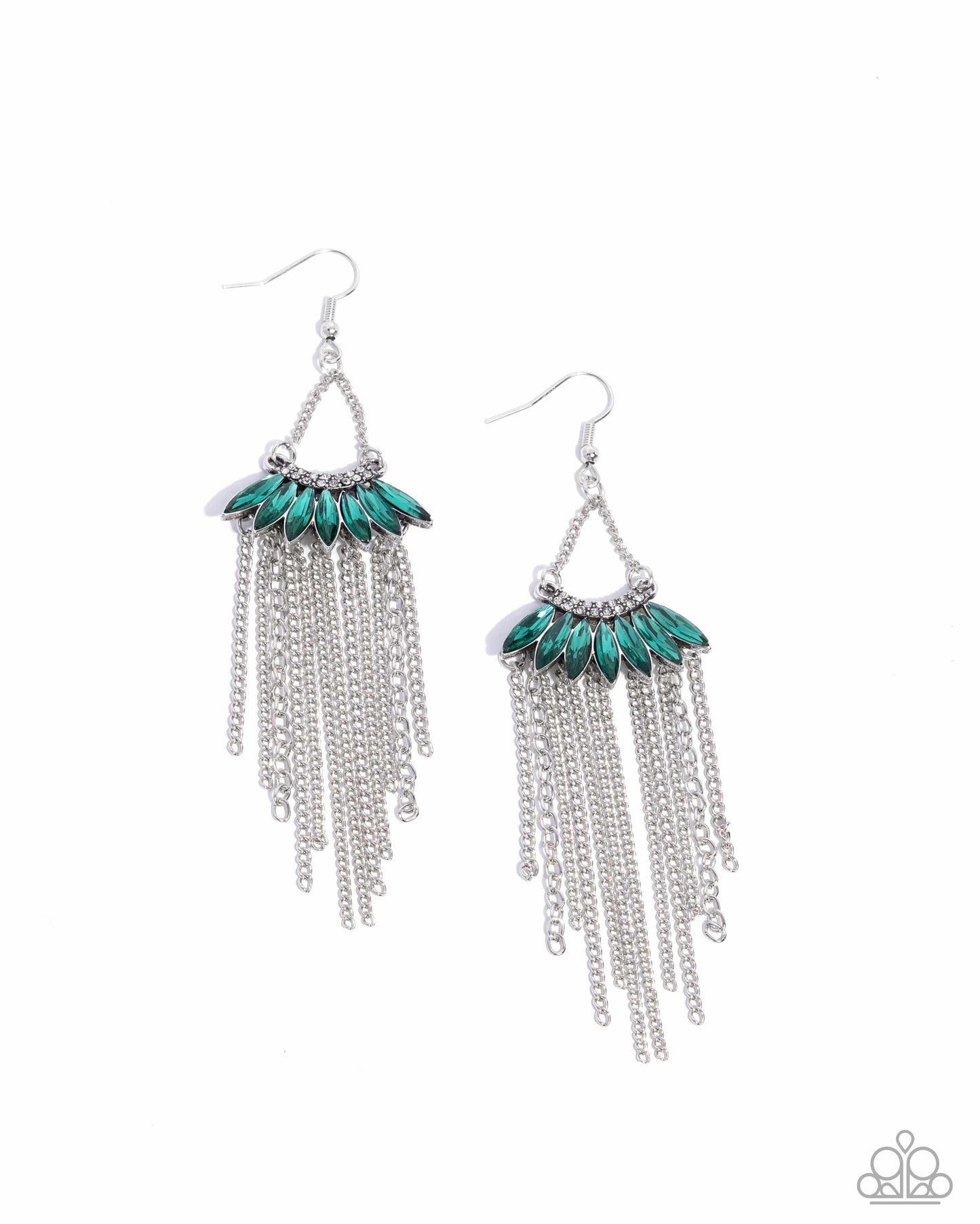 Paparazzi Accessories - Fringe Feature - Green Earrings