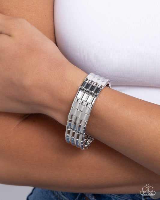 Paparazzi Accessories -  Glistening Getaway - Silver Bracelet