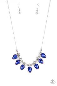 Paparazzi Accessories - Crown Jewel Couture - Blue Necklace