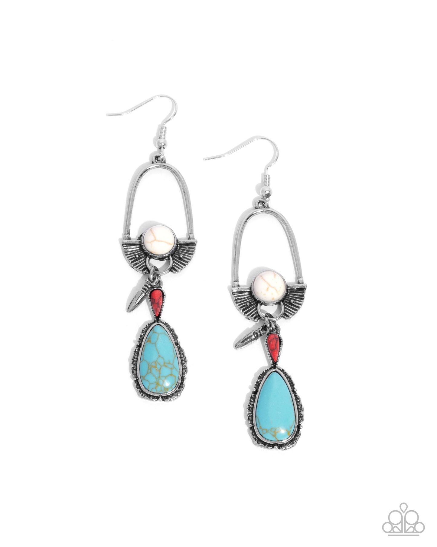 Paparazzi Accessories - Badlands Basic - Multi Colored Earrings