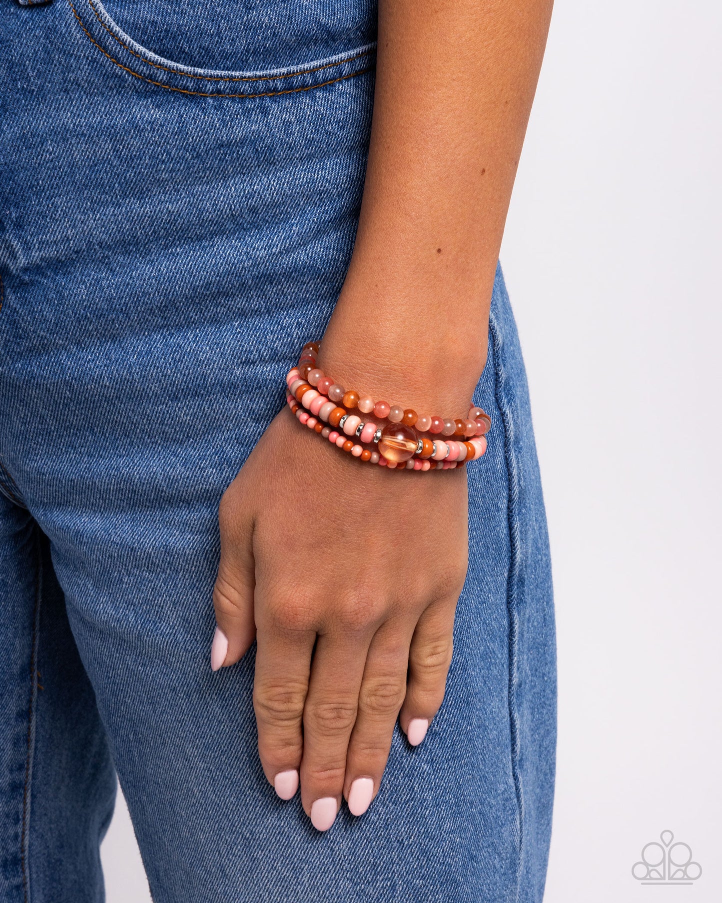 Paparazzi Accessories - Seed Bead Stack - Orange Bracelet