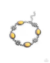 Paparazzi Accessories - Earthy Estate - Yellow Bracelet