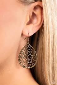 Paparazzi  Accessories - Tour De Garden - Brass Earrings