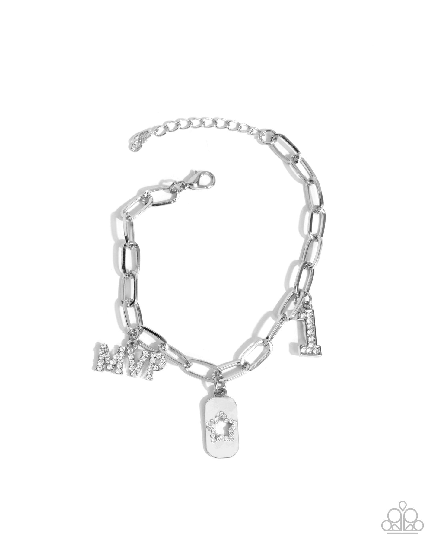 Paparazzi Accessories - MVP Moment - White Bracelet