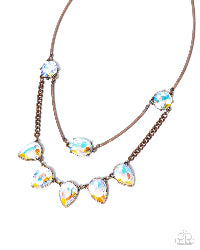 Paparazzi Accessories - Confident Cascade - Copper Necklace