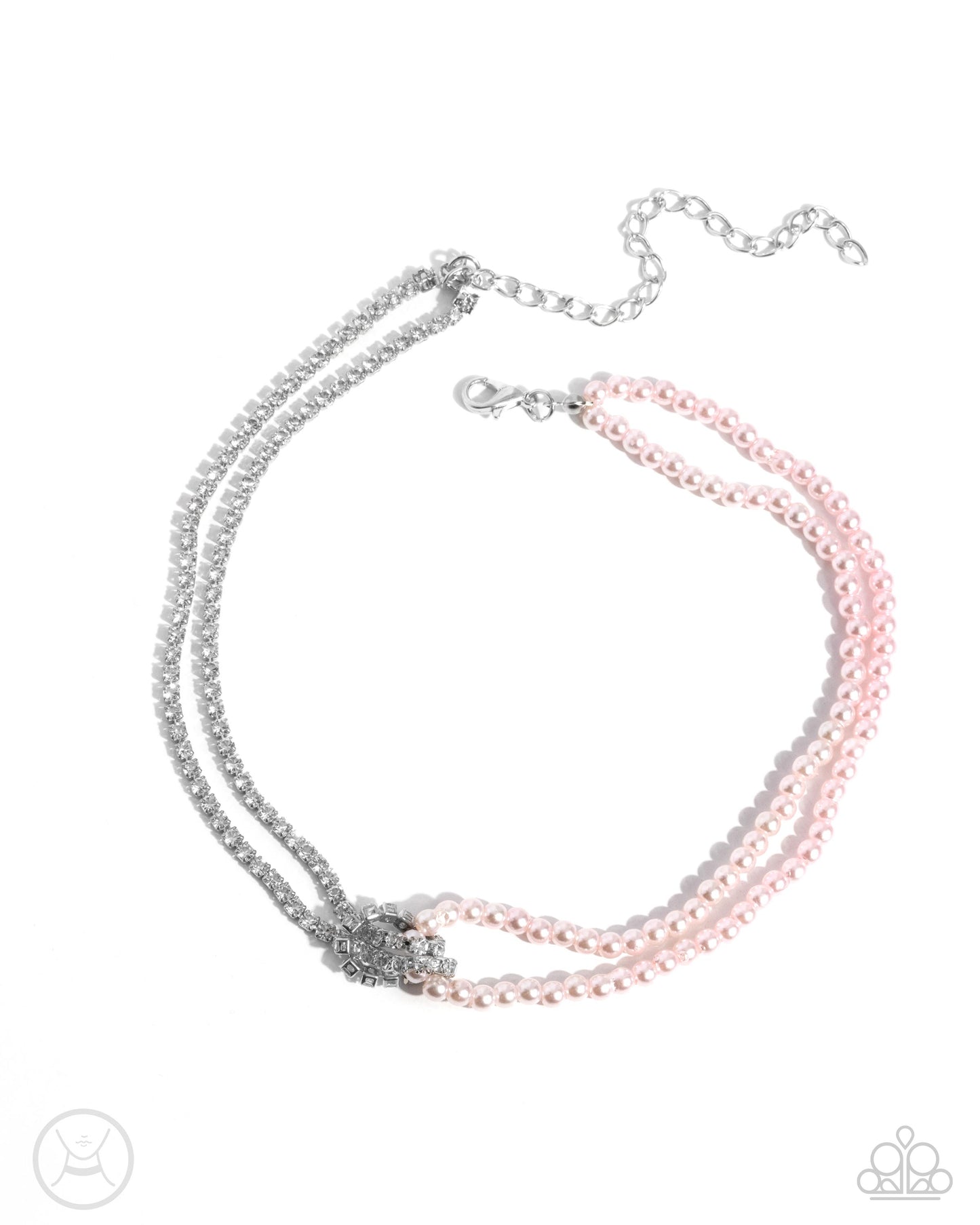 Paparazzi Accessories - Twisted Twin - Pink Necklace