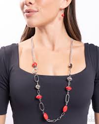 Paparazzi Accessories - Barefoot Bohemian - Red Necklace