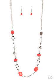 Paparazzi Accessories - Barefoot Bohemian - Red Necklace