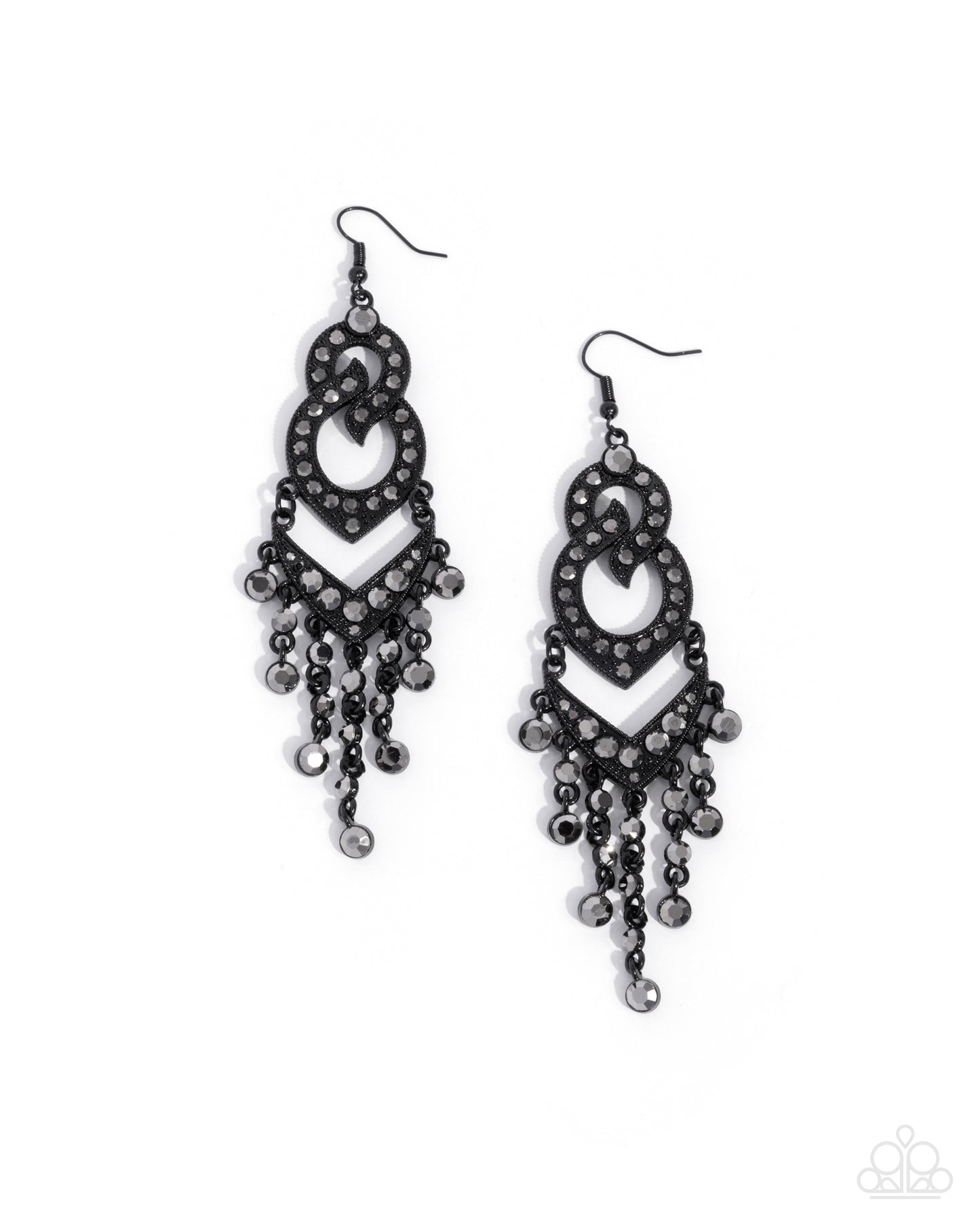 Paparazzi Accessories - Pristine Precipitation - Black Earrings