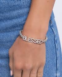 Paparazzi Accessories - Blessed Bounty - White Bracelet