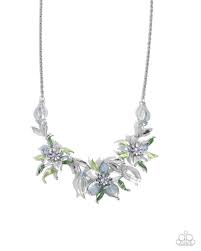 Paparazzi Accessories - Floral Protocol - Blue Necklace