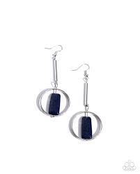 Paparazzi Accessories - Serendipitous Stones - Blue Earrings