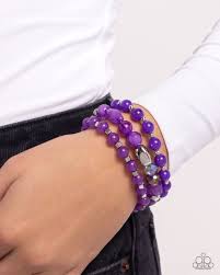 Paparazzi Accessories - Breathtaking Beat - Purple Bracelet