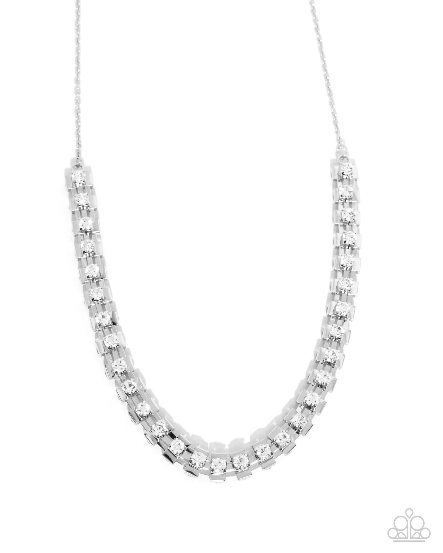 Paparazzi Accessories - Linked Lady - White Necklace