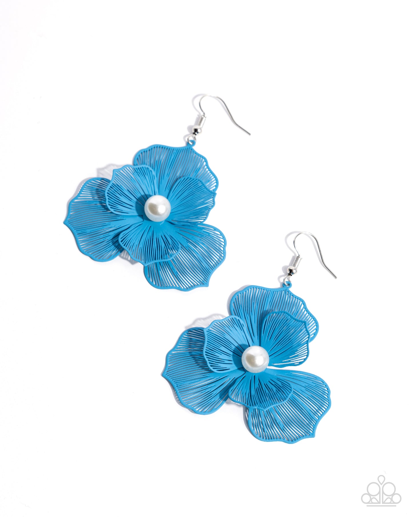 Paparazzi Accessories - PETAL the Score - Blue Earrings